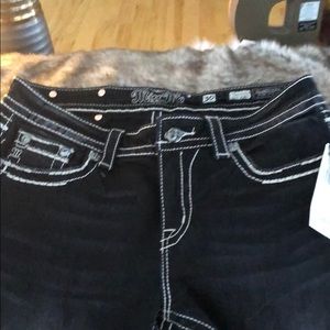 Miss Me easy skinny black jeans.  Brand new